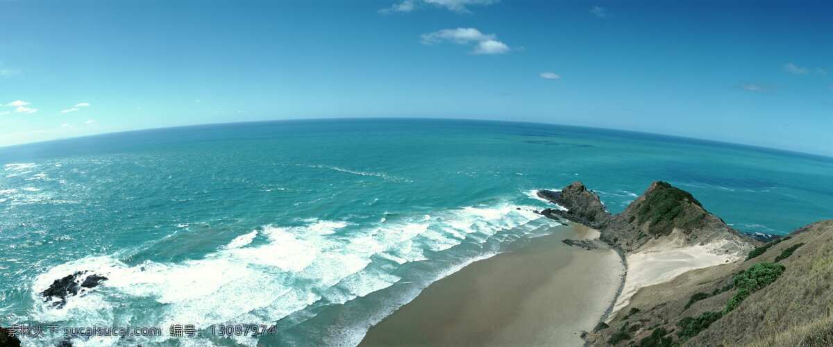 大海 海浪 海滩 蓝天 山水风景 摄影图库 岩石 自然景观 碧蓝海水 psd源文件