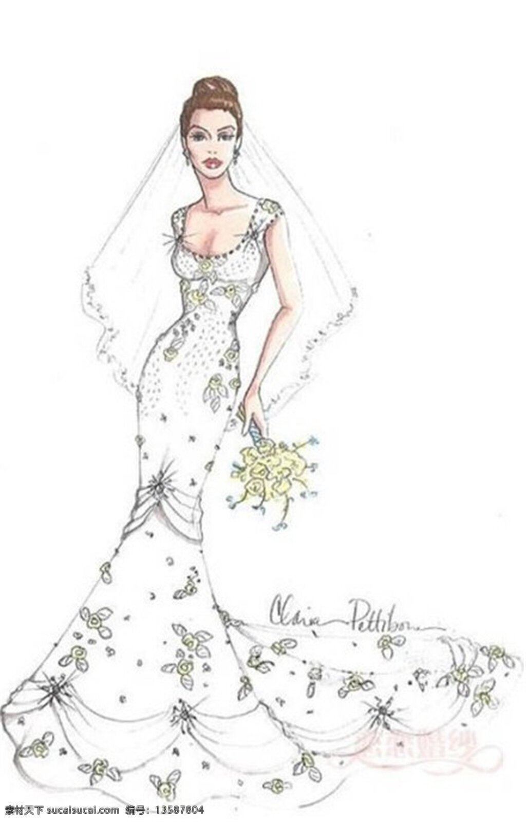 花纹 修身 长裙 婚纱 设计图 服装设计 时尚女装 职业女装 女装设计 效果图 短裙 服装 服装效果图 连衣裙 礼服 手绘婚纱