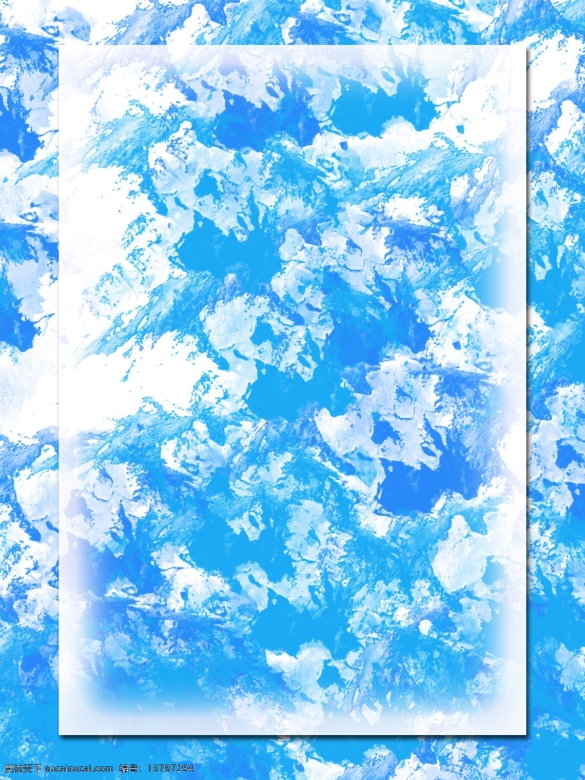 原创 蓝色 油漆 质感 背景 白色 简约