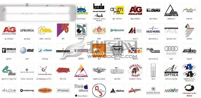 多个 世界 著名 企业 logo 标志 服饰 图标 矢量 1600多个 矢量图 其他矢量图