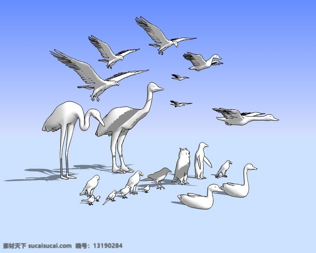飞禽 鸟类 3d 模型 动物 候鸟 三维 立体 skp模型 poss 造型 经典 民族风 中国元素 精模 3d模型精选 其他模型 3d设计模型 源文件 skp
