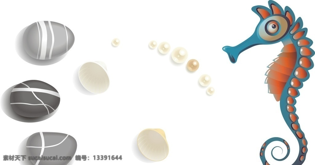 卡通素材 可爱 矢量图 卡通 矢量 抽象设计 创意 时尚 可爱卡通 手绘画 矢量素材 手绘 装饰素材 生物世界 海马 矢量海马 珍珠 珍珠素材 卡通海马 海洋生物