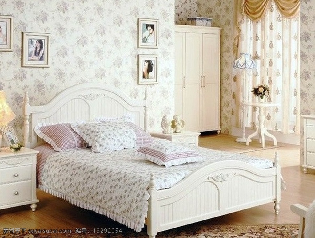 韩式 风格 家装 卧室 壁纸 装修 效果图 清新 现代