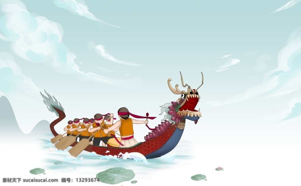 龙舟图片 龙舟 赛龙舟 船 端午龙舟 二维龙舟 文化艺术 体育运动