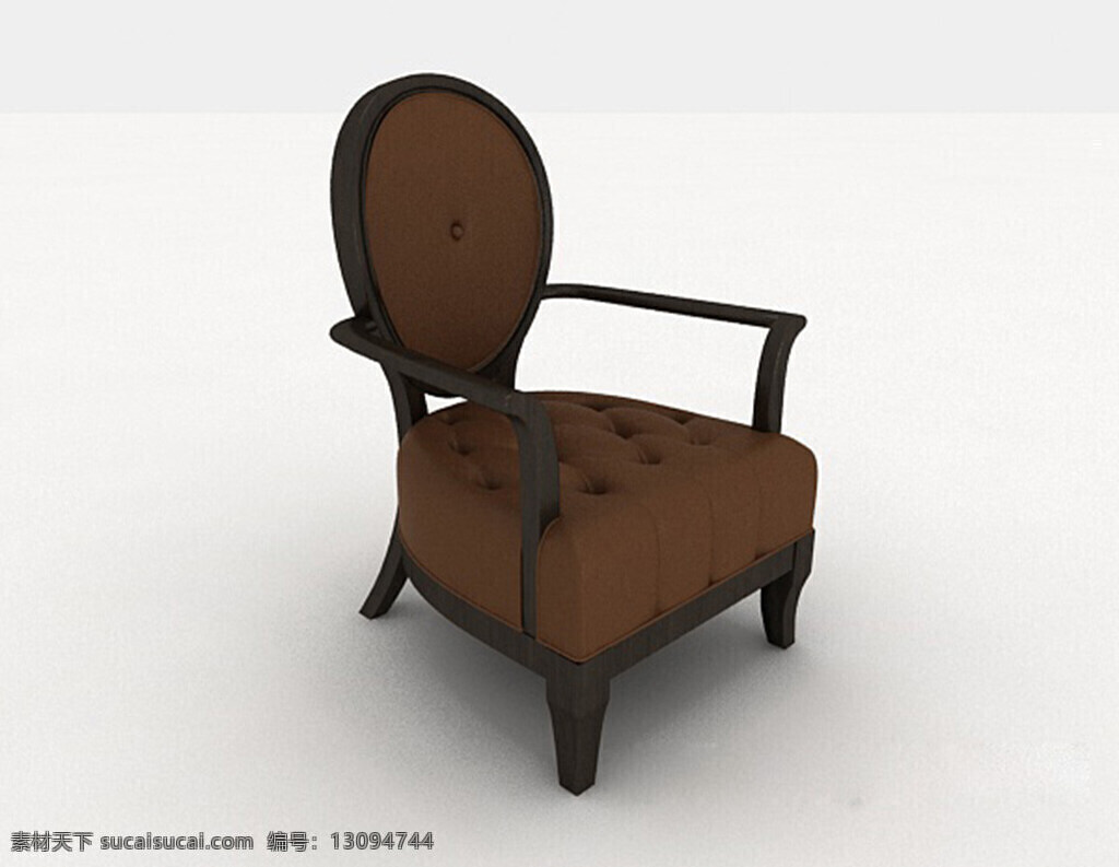 欧式 简单 餐椅 3d 模型 3d模型下载 3dmax 欧式风格模型 棕色模型 白色