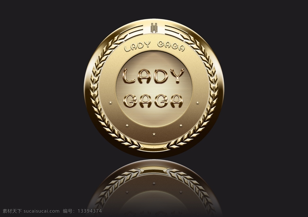 lady gaga 奖牌设计 奖牌 金子金牌 尊贵 其他模版 广告设计模板 源文件