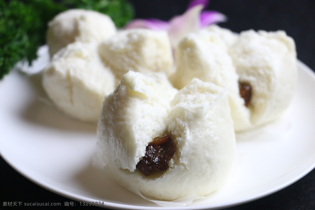 叉烧包 叉烧 包子 广式 早茶 面点 餐饮美食 传统美食