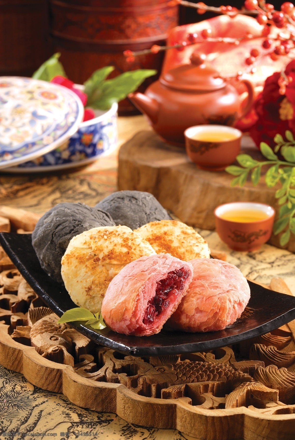 美食甜点茶道 茶道 美食 甜点 美图 玫瑰饼 西餐美食 餐饮美食