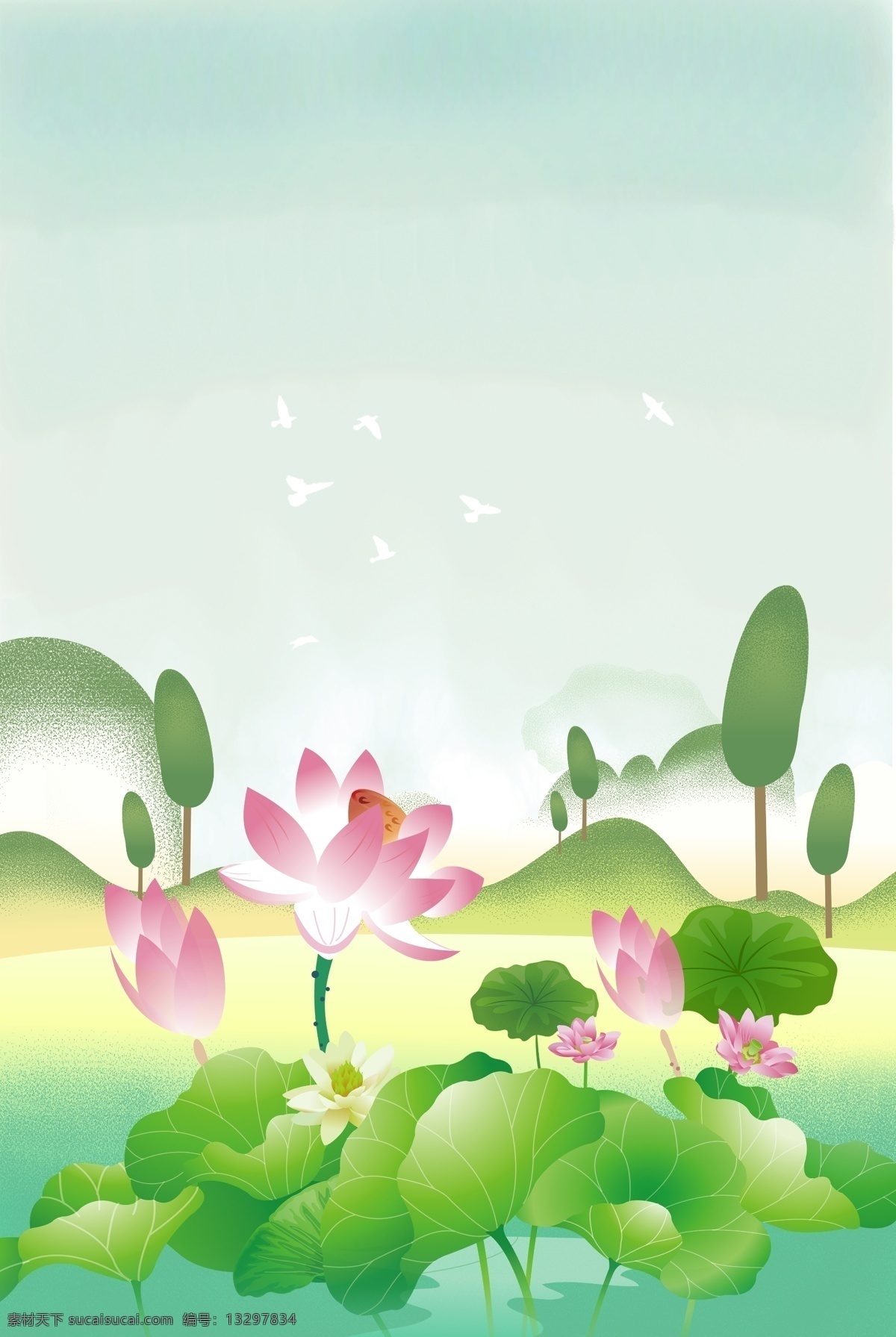简单 荷花 荷叶 六月 背景 夏日 初夏 夏季 夏天 景色 美景 夏至 花卉 绿植 荷花池