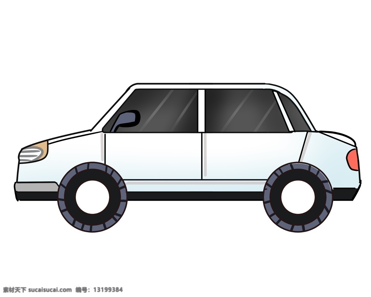白色 汽车 侧面图 插画 汽车侧面图 白色汽车 交通工具 白色小汽车 车辆 车辆交通工具