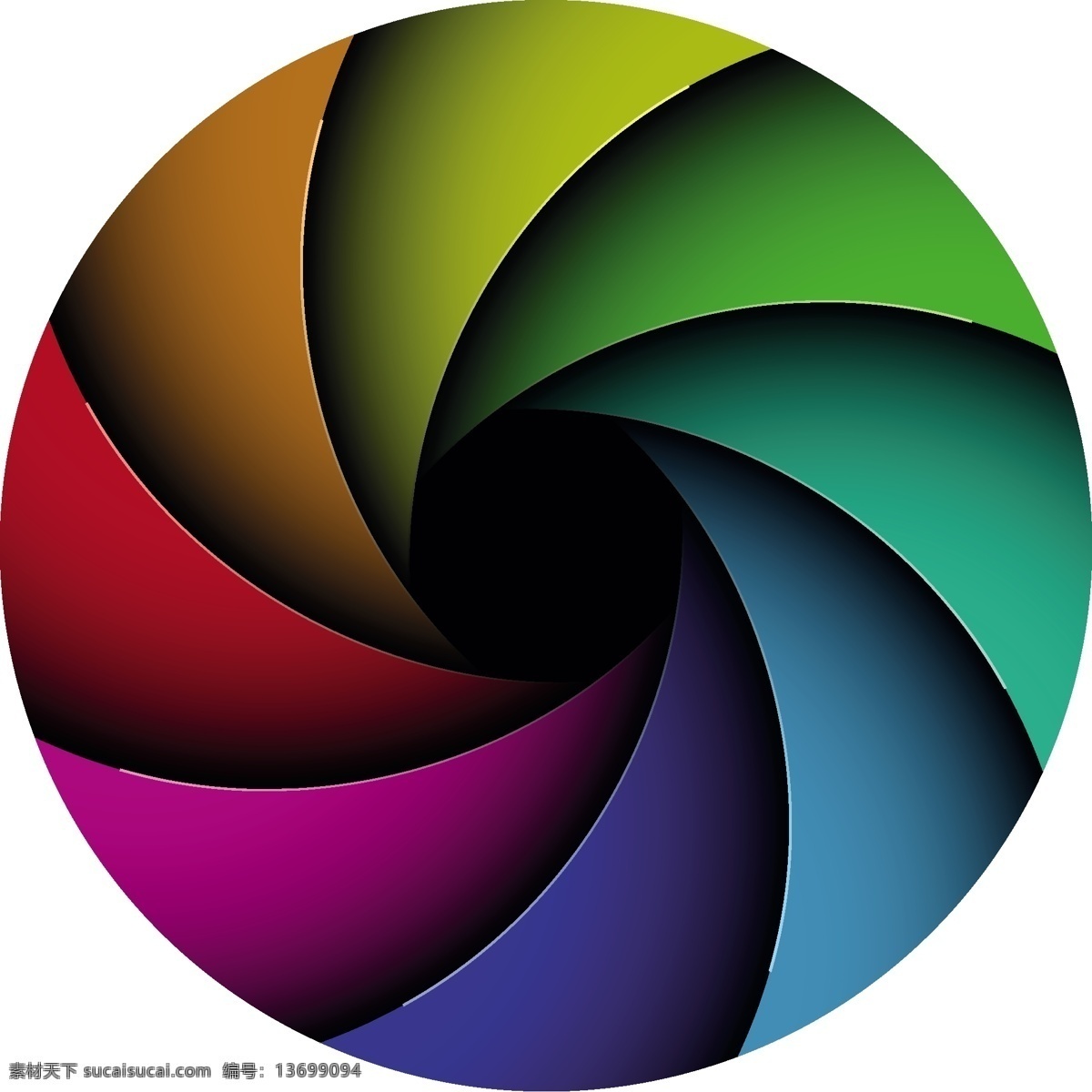 彩色曲线涡圈 摘要背景壁纸 业务 设计元素 标识 模板和模型