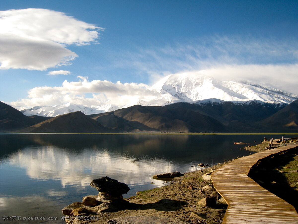 雪域 山水风景 雪景 山水 湖泊 蓝天