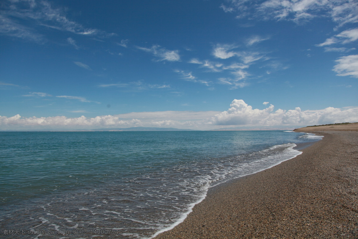 大美青海 青海 青海湖 蓝天 白云 碧水 海浪 沙滩 自然风景 旅游摄影