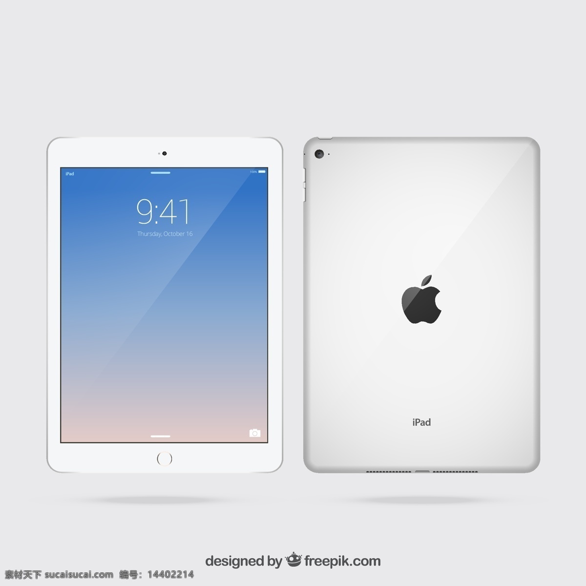 苹果 ipad 正反面 矢量图 mini air ipad4 平板电脑 电子产品 白色