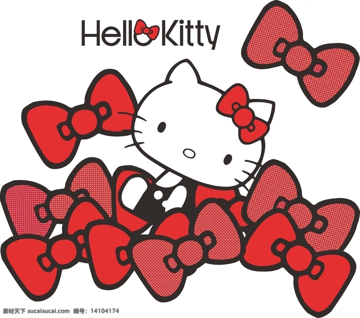 hello kitty 爱心 动漫 红色 蝴蝶结 卡通 猫 明星偶像 小猫 矢量 模板下载 动漫小猫 矢量人物 矢量图