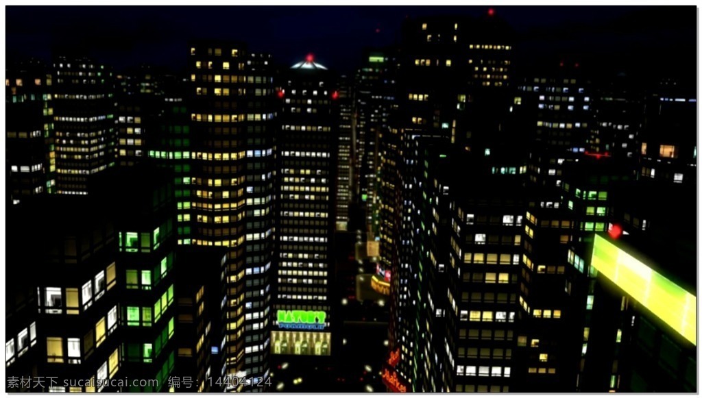穿越 时空 视频 城市夜景 高楼 灯光 视频素材 动态视频素材