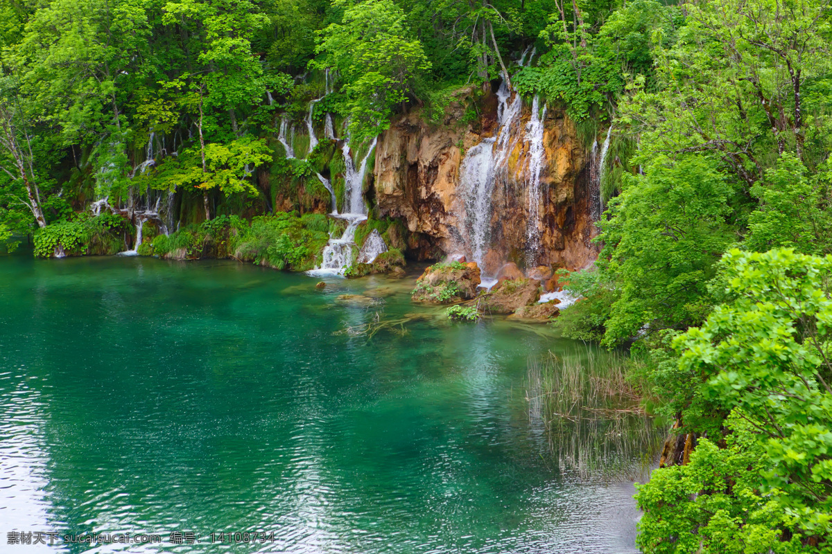 瀑布 流水 河流 水帘 水流 美景 树林 自然 风光 风景 美丽自然 自然风景 自然景观 高清图片 山水风景