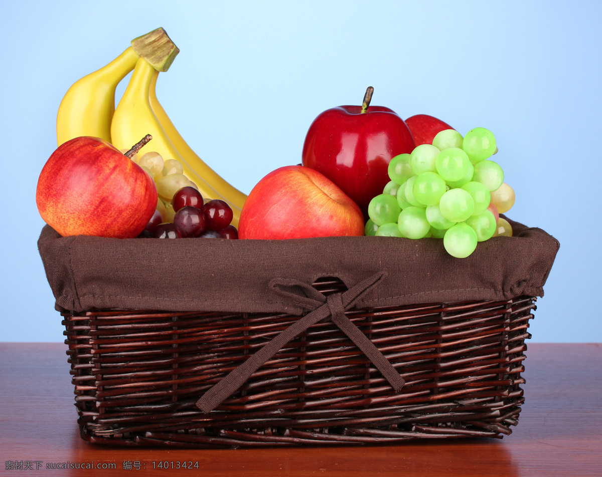 新鲜 水果篮子 香蕉 苹果 葡萄 新鲜水果 果实 果篮 水果图片 餐饮美食