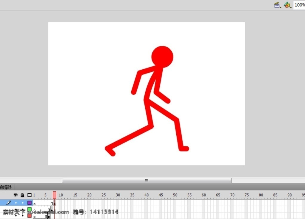 火柴人奔跑 奔跑 小人 元件 类似逐帧动画 火柴人 多媒体 flash 动画 动画素材 fla