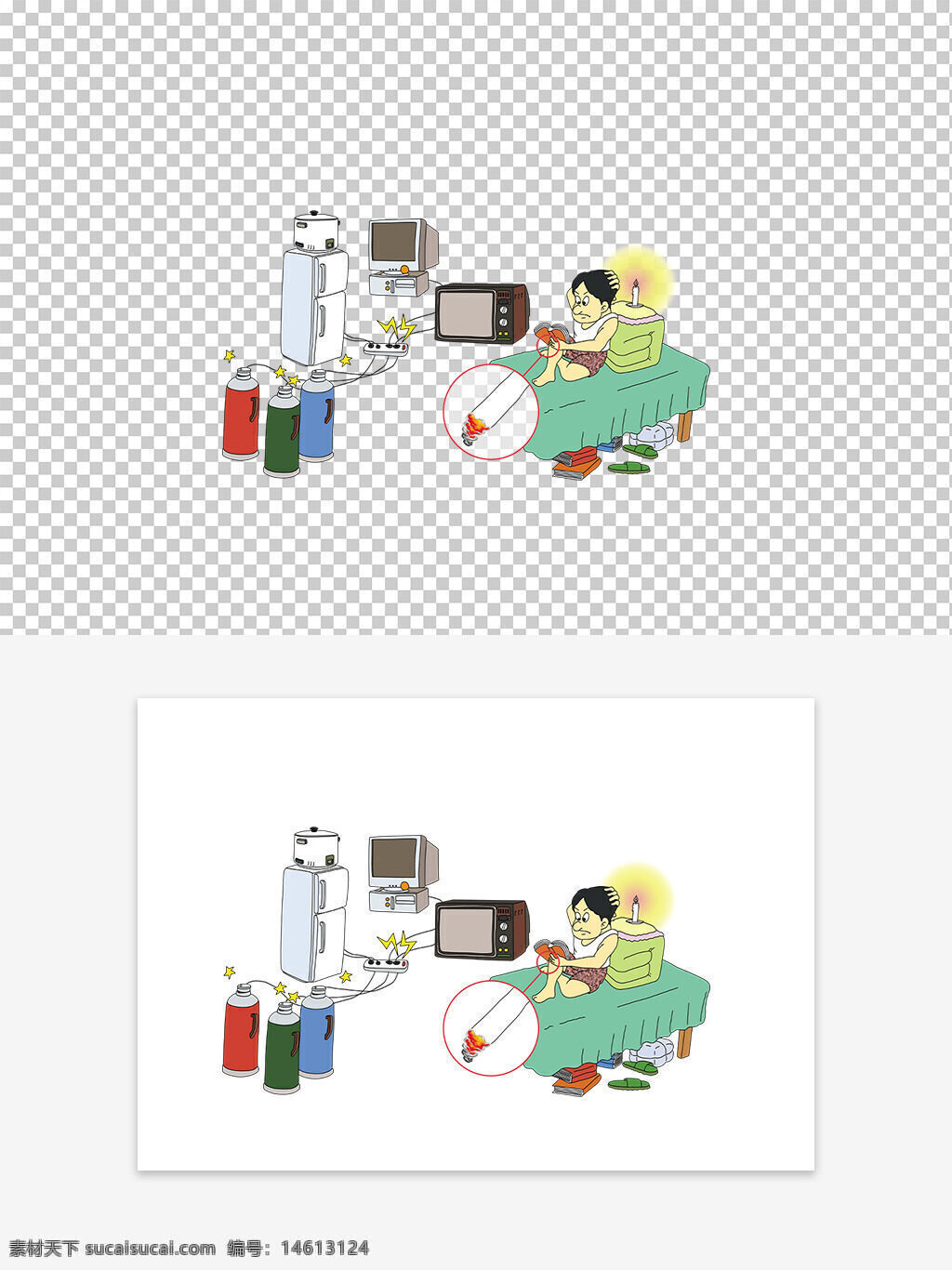 火灾隐患 宿舍安全 消防知识 卡通插画 电器使用安全 灭火器 用电安全 宿舍火灾 安全教育 插画设计 危险行为 火灾预防 消防宣传 安全提示 生活安全