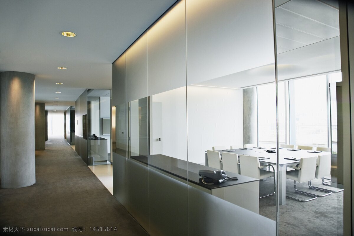 商务空间 走廊 办公环境 老板办公司 办公司 玻璃 公司形象 现代科技 现代化办公司 商务金融 商务场景
