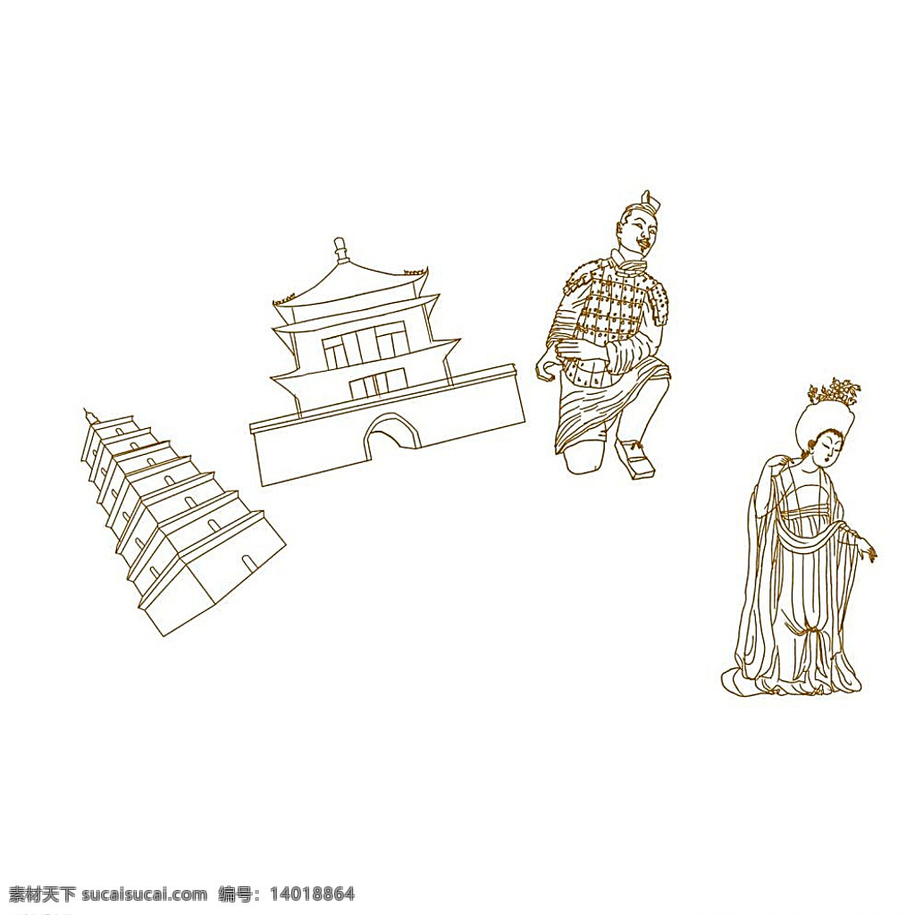 西安城市插画|插画|商业插画|鹿遥y - 原创作品 - 站酷 (ZCOOL)