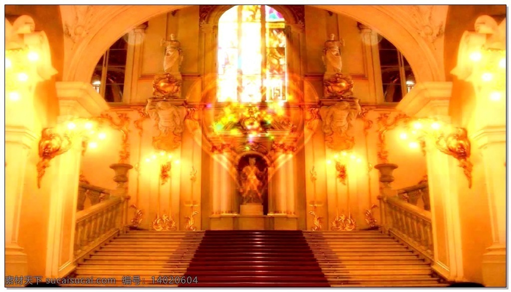 天鹅湖 视频 金色 城堡 梦幻 视频素材 动态视频素材