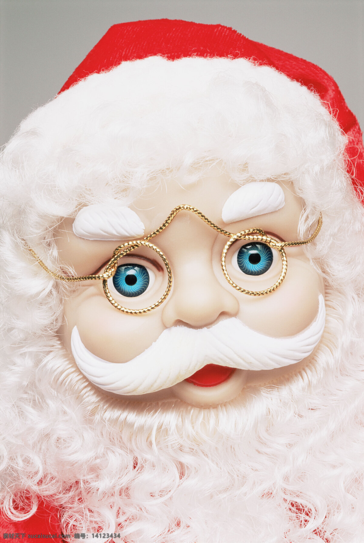 圣诞老人 头像 高清 胡子 节庆 圣诞 圣诞节 西方节日 蓝眼睛 sxzj 节日素材