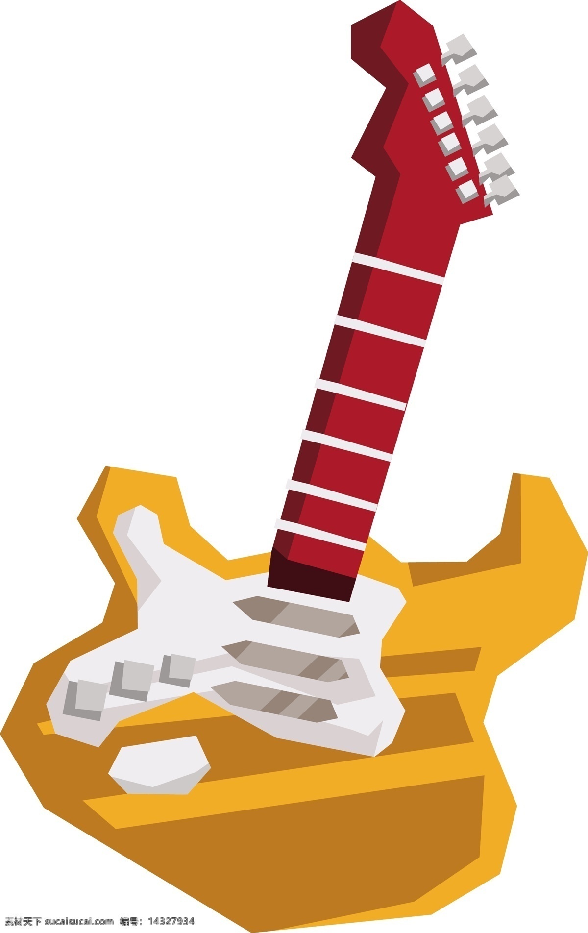 卡通 几何 吉他 商用 元素 乐器 矢量
