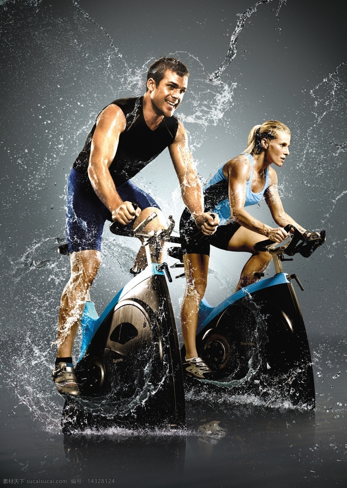 动感 单车 形象宣传 动感单车 运动 时尚运动人物 水 创意海报 lm运动图库