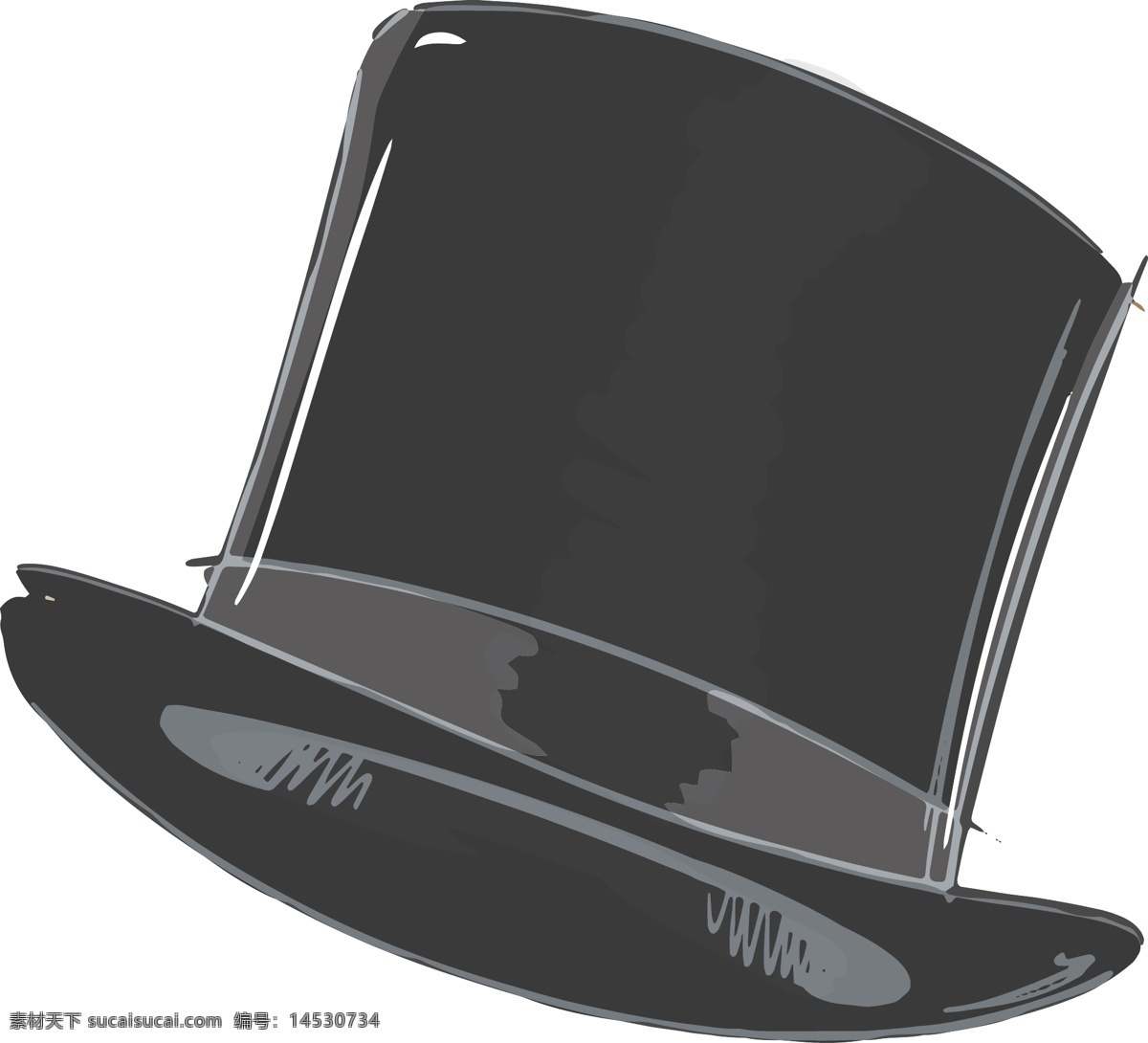 魔术 帽子 卡通 矢量 黑白 平面素材 设计素材 矢量素材 艺术