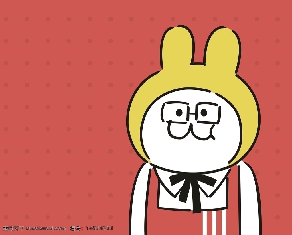 兔子先生 兔子 可爱 卡通 矢量 海报宣传册 动漫动画
