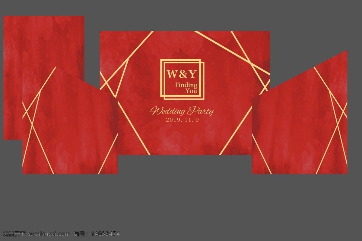 时尚婚庆 婚庆 红色 时尚婚礼 网红婚礼 婚礼效果图 室内广告设计