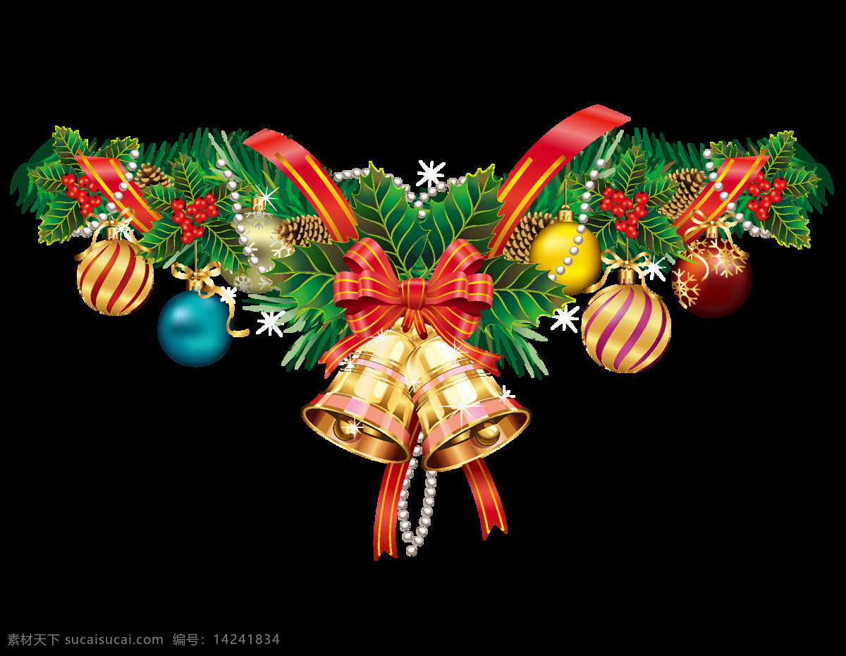 圣诞 铃铛 球星 挂饰 插画 元素 png元素 海报 免抠元素 圣诞节 圣诞元素 透明元素