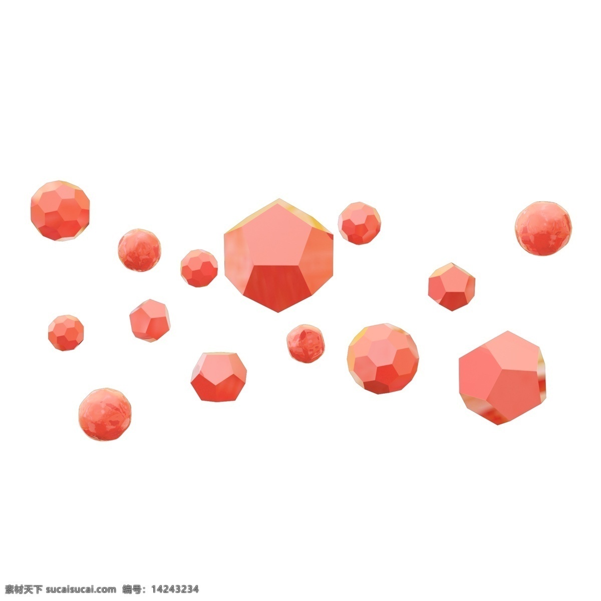 3d 粉色 多边形 悬浮 颗粒 卡通 立体 c4d 电商 球形 悬浮颗粒 漂浮 漂浮多边形 粉色球形 粉色多边形