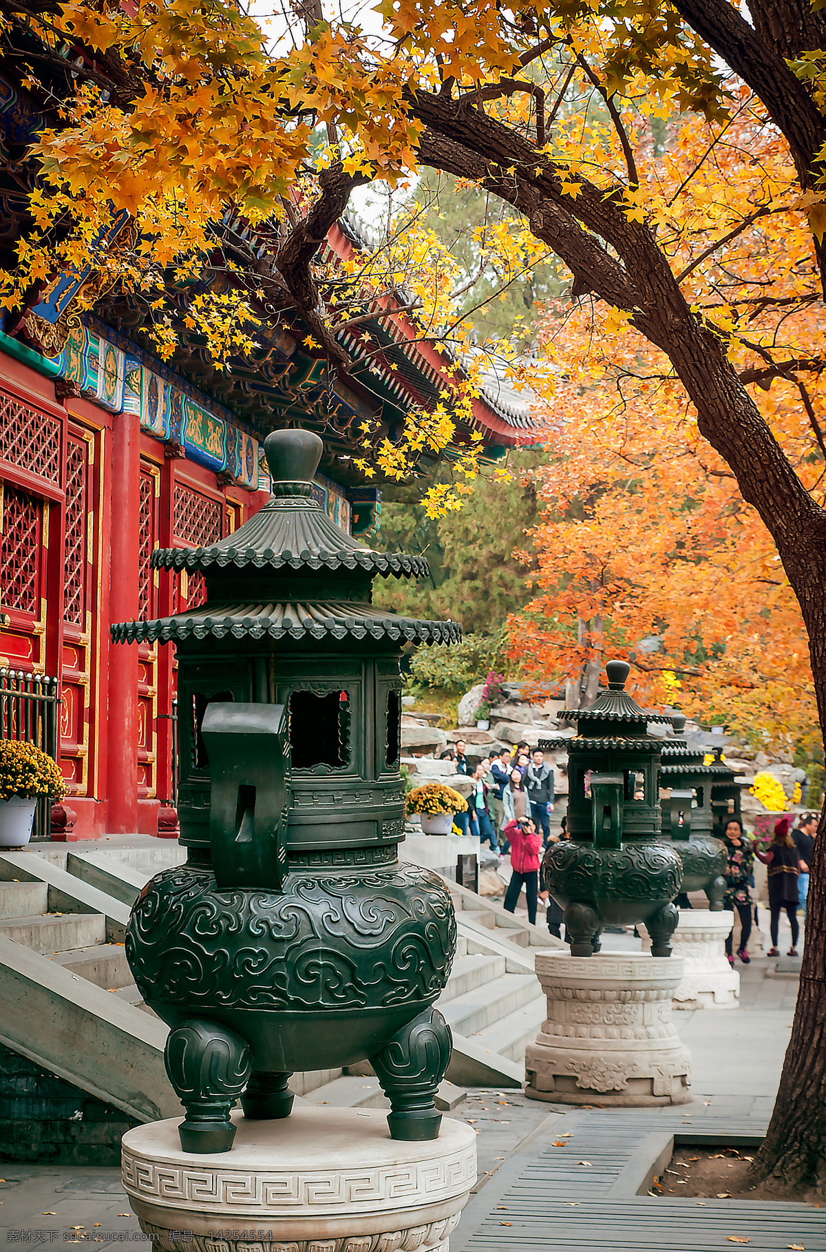 北京香山 北京 秋天 香山 十月 黄叶 红叶 自然景观 风景名胜