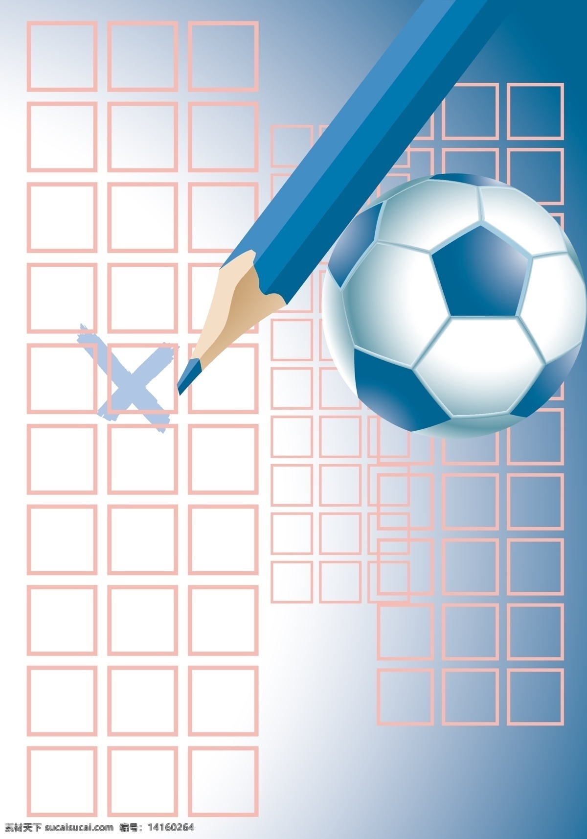 足球 主题 背景 方块 铅笔 足球主题背景 矢量图 其他矢量图