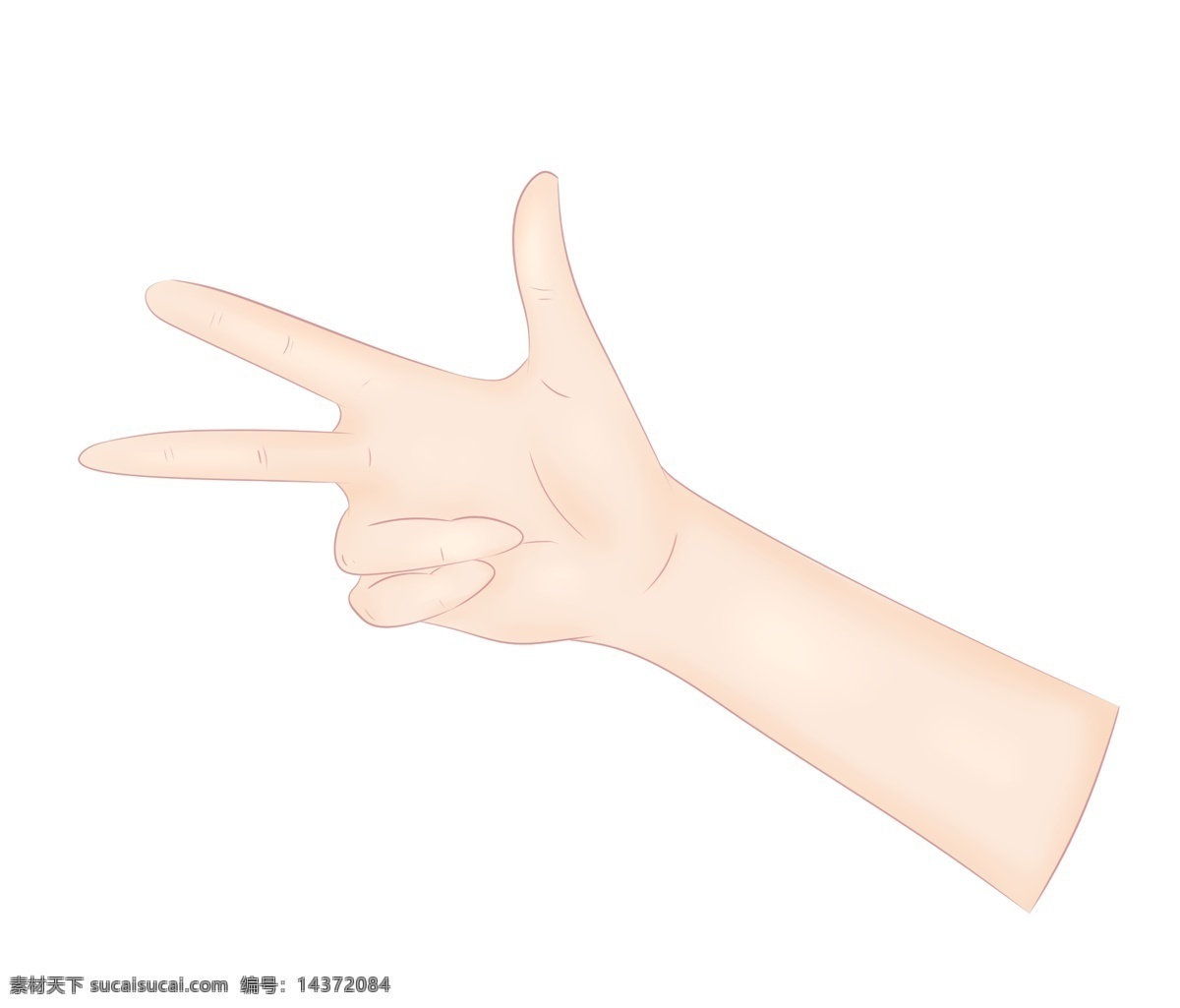 手势 卡通 插画 3个的手势 卡通插画 手势的插画 肢体语言 哑语 摆姿势 手语 数字3手势