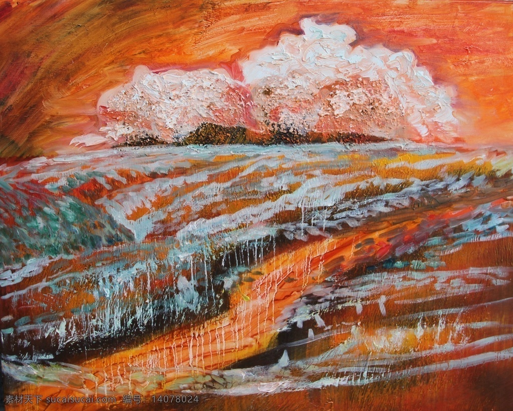 油画 高清油画 风景油画 油画石壁 美景油画 自然景观 自然风光
