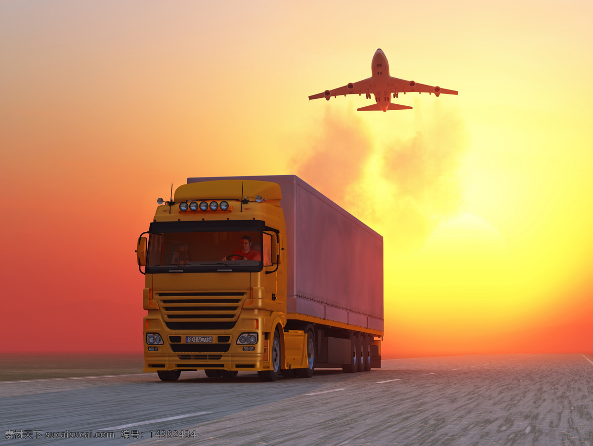 飞机 卡车 货运 运输 长途运输 交通 飞机图片 现代科技
