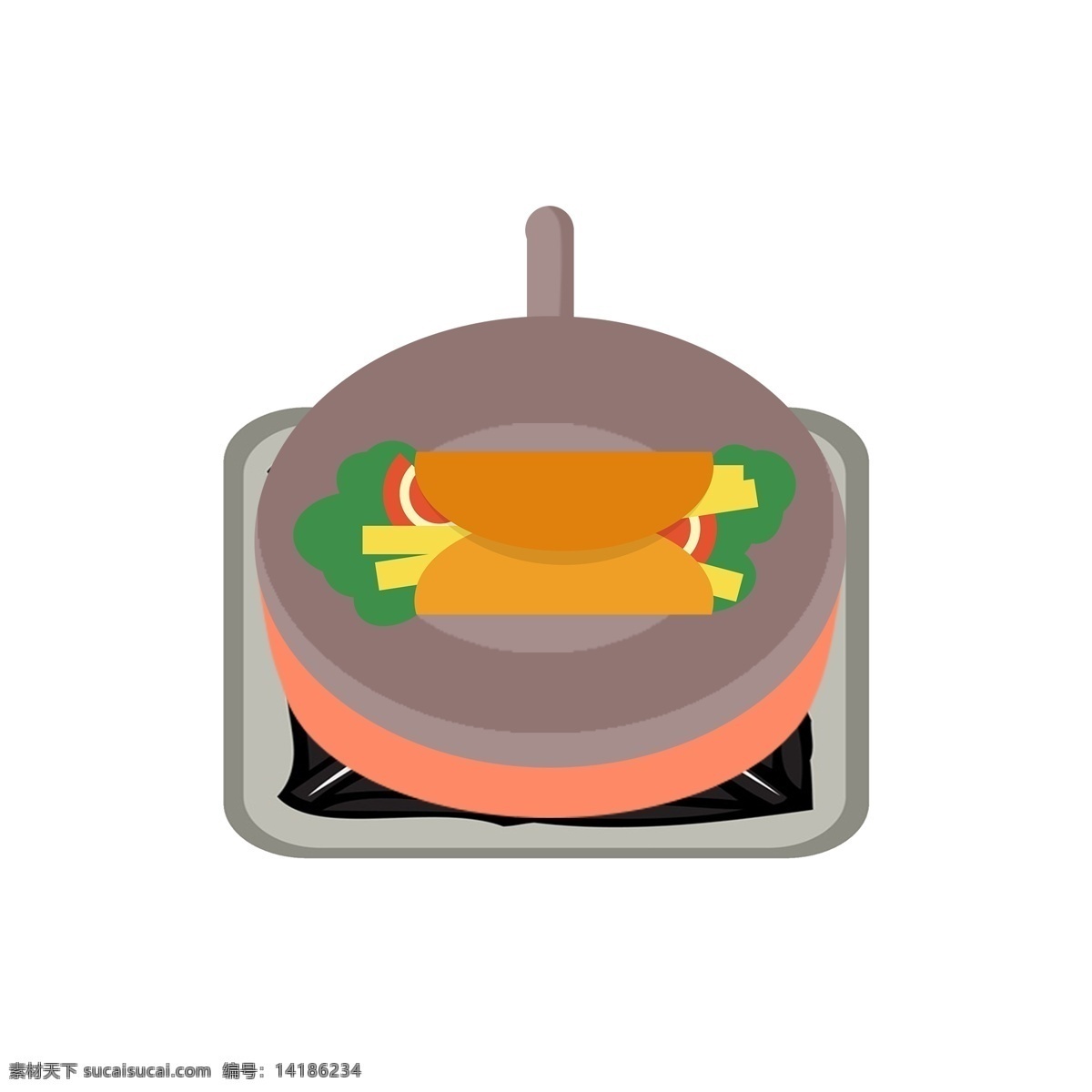 电磁炉 上 煮 东西 锅 免 抠 图 美食 卡通图案 美味 食物 煮东西 免抠图 煮菜 厨房用品 生活用品 饭菜
