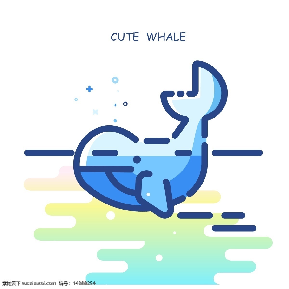 芊 荨 练 习之 海洋 鲸鱼 蓝色 唯美 渐变