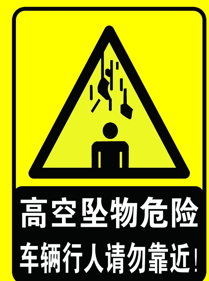 高空坠物 警示牌图片 警示牌 请勿靠近 标牌 提示