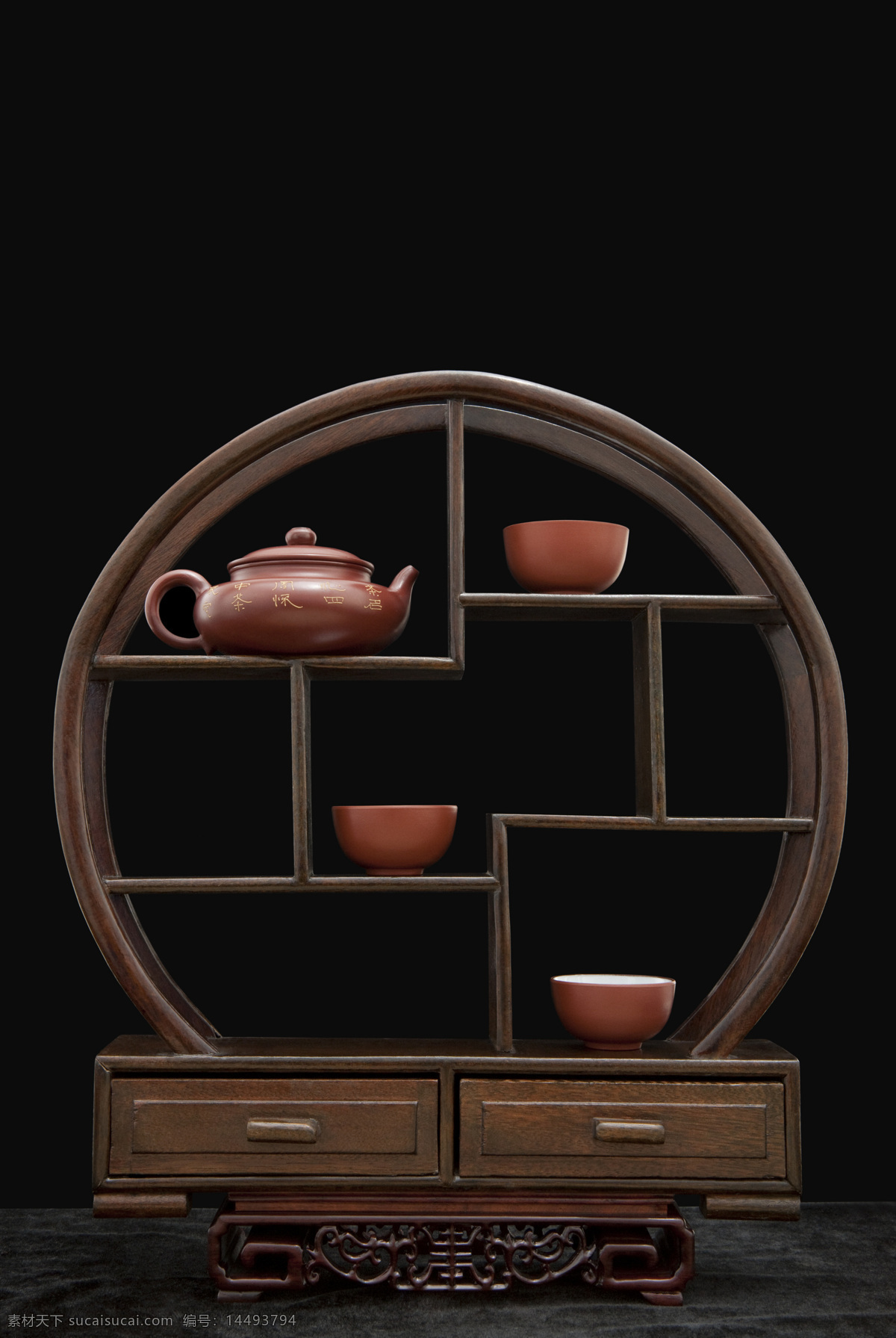 茶壶 木架 古董 茶碗 餐具厨具 餐饮美食