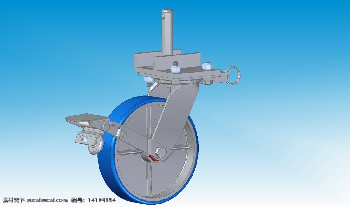 旋转 脚轮 锁 制动 工具 工业设计 建筑 3d模型素材 建筑模型